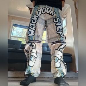 Eyeberry International Baggy Plaid Cargo Pants
